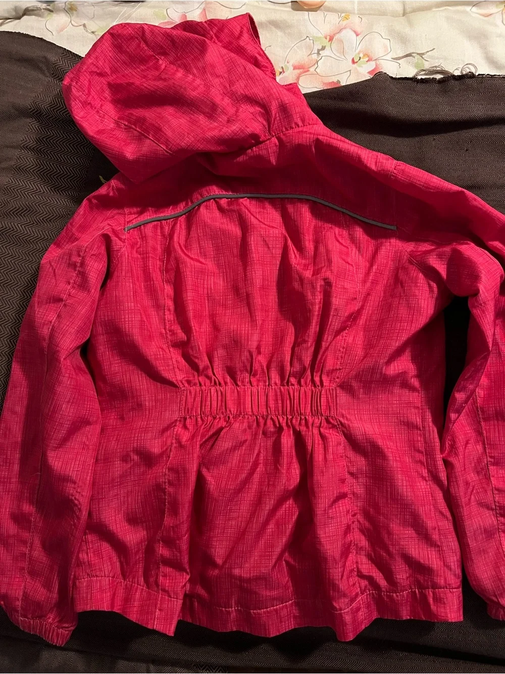 Champion Hooded Girl's Windbreaker Youth XS Pink / Elastic Waistband